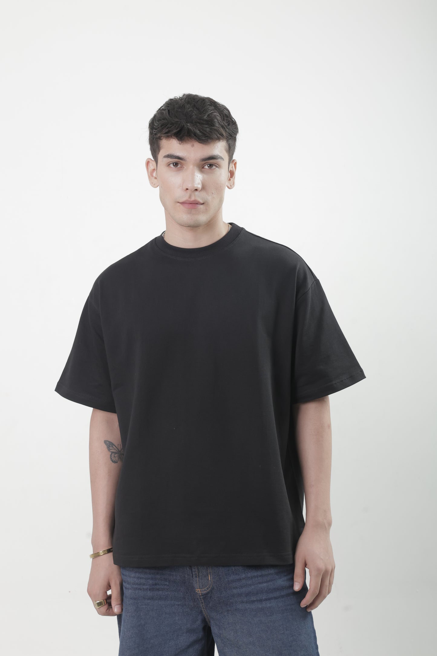 Black Basic Oversized Tee
