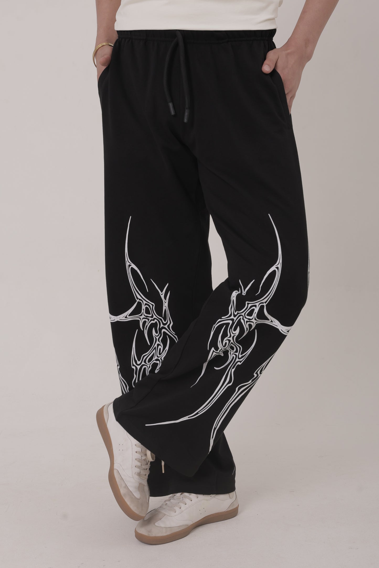 Arcane Spikes Unisex Straight Fit Baggy Bottoms