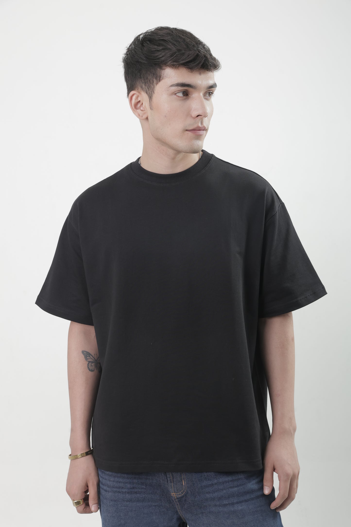 Black Basic Oversized Tee