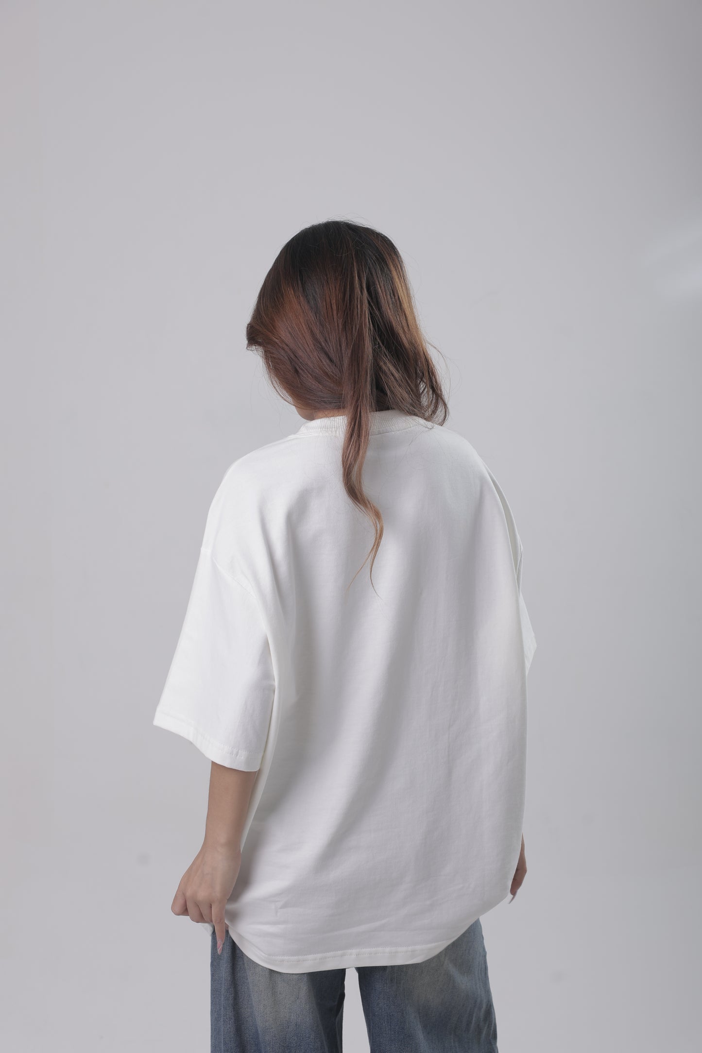 Off White Basic Oversized Tee