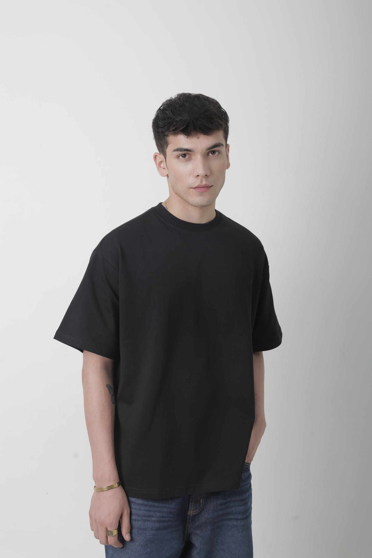 Black Basic Oversized Tee