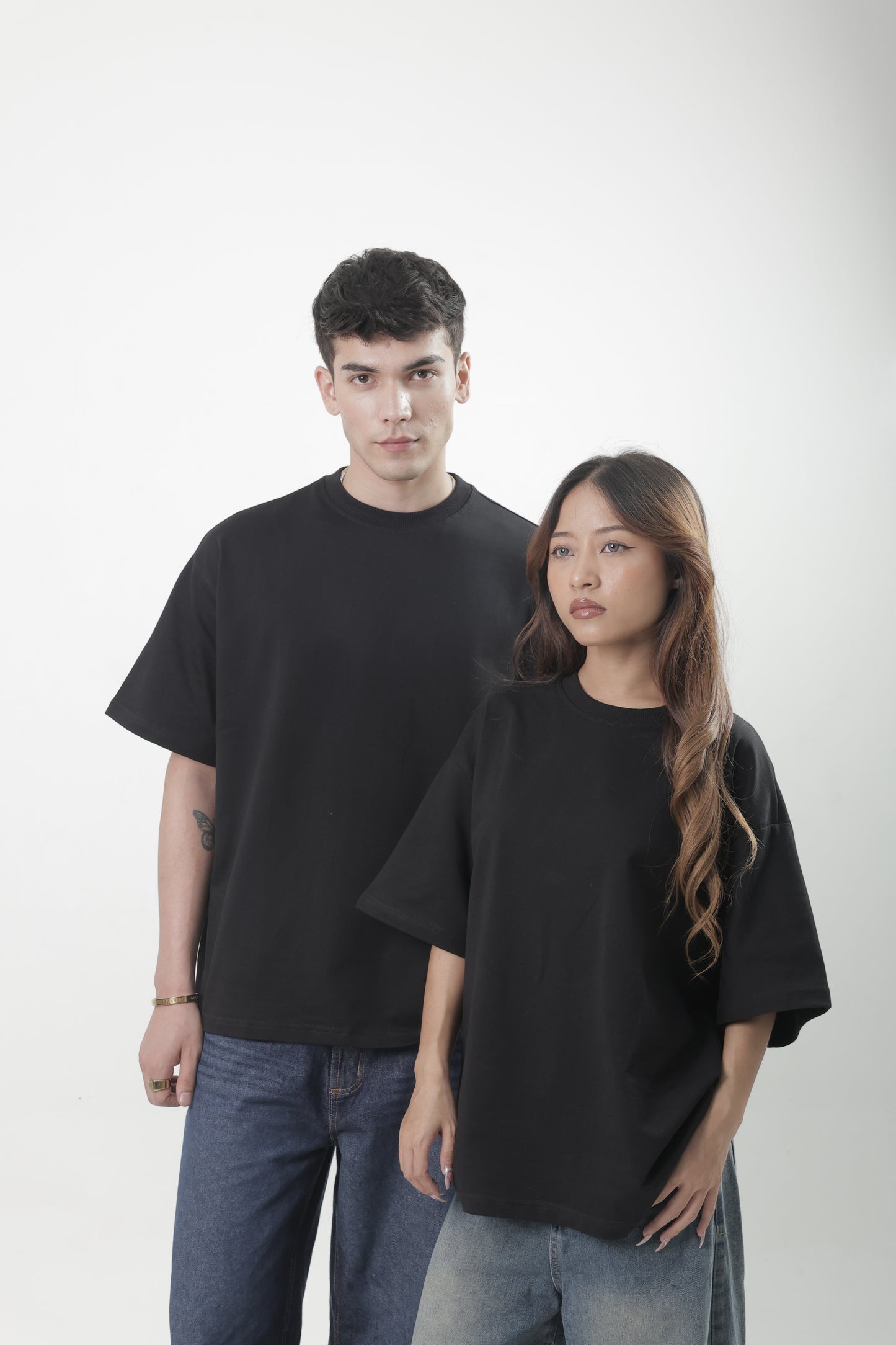Black Basic Oversized Tee
