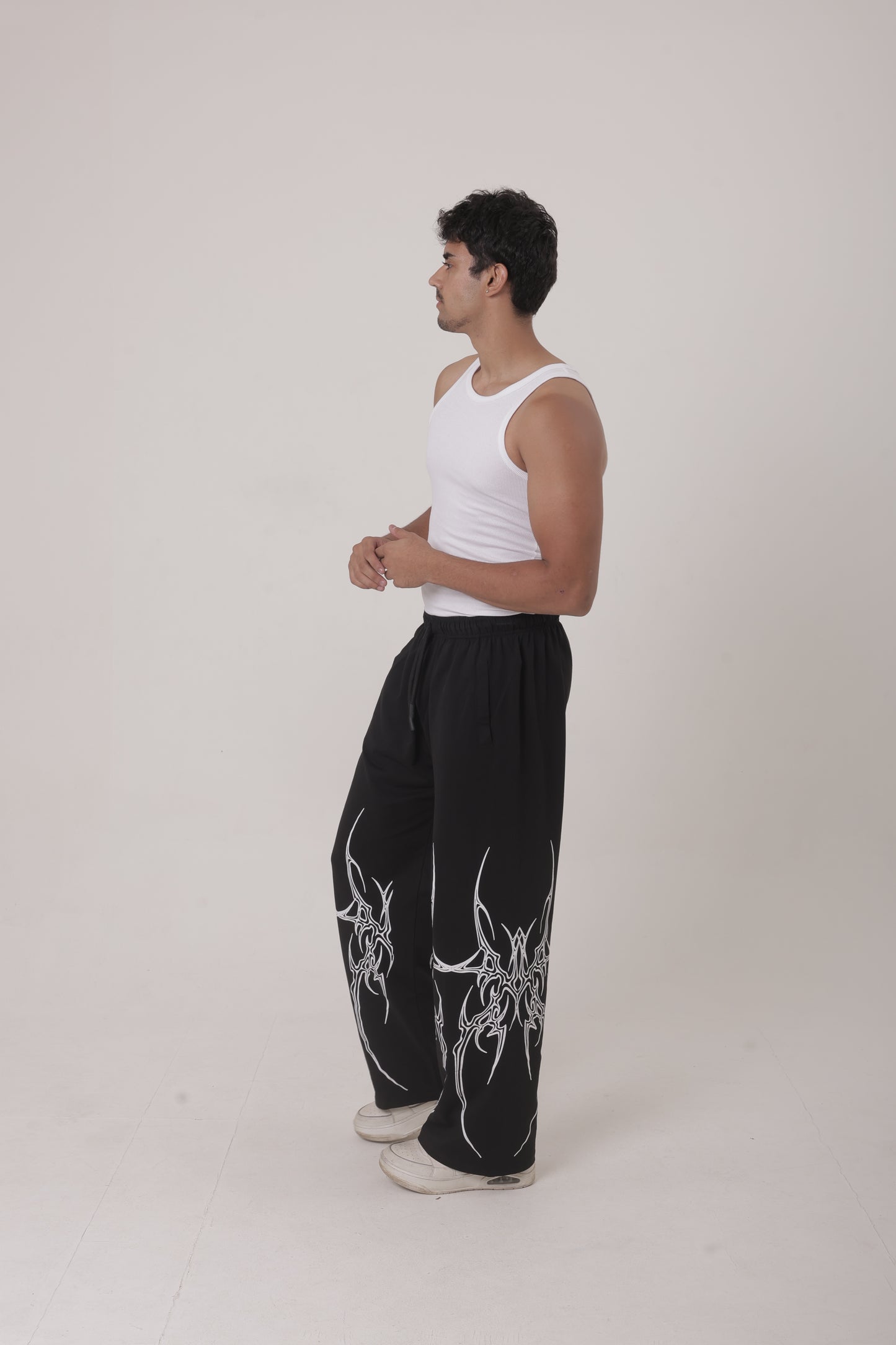 Arcane Spikes Unisex Straight Fit Baggy Bottoms